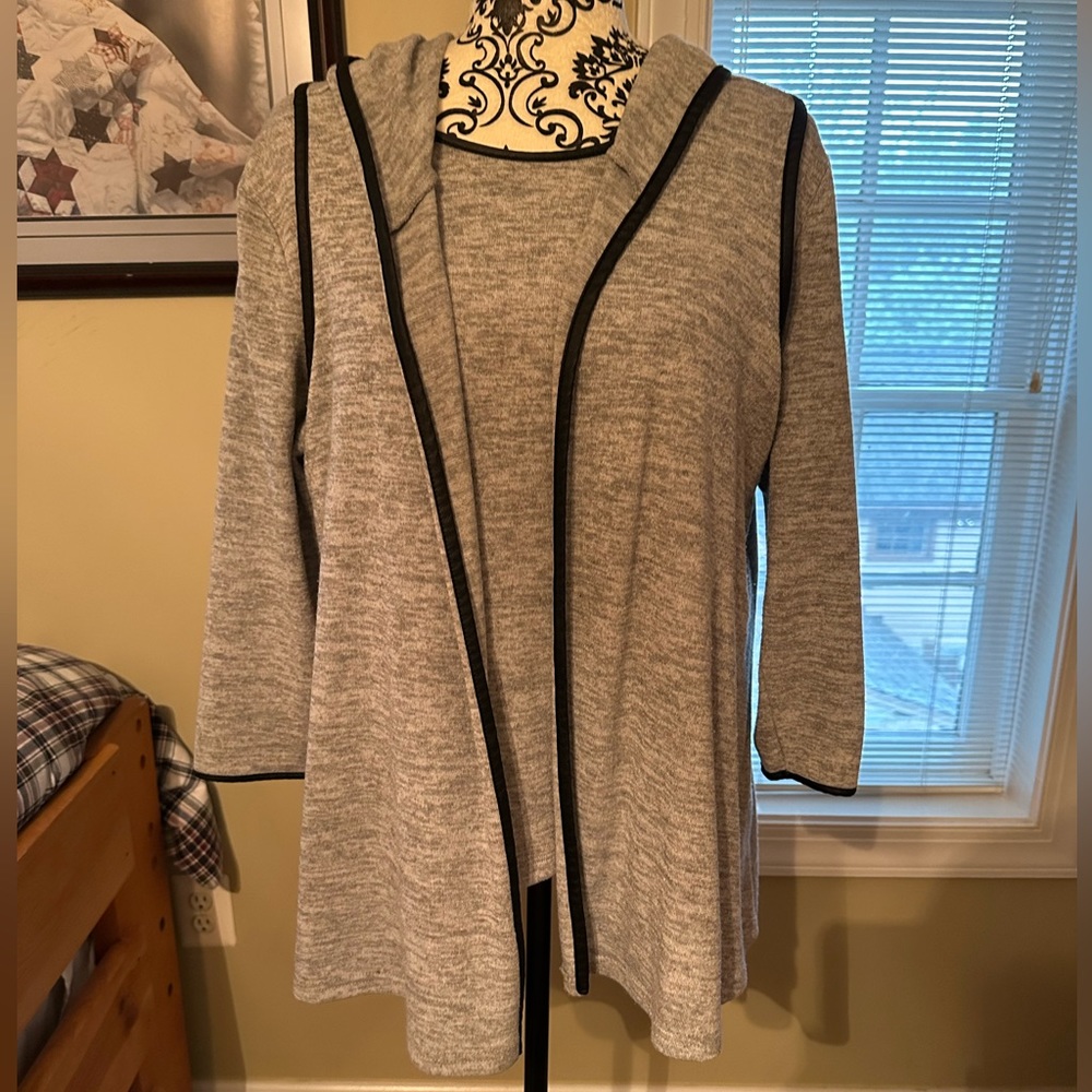 Gray, long sleeve and hoodie from Chicos